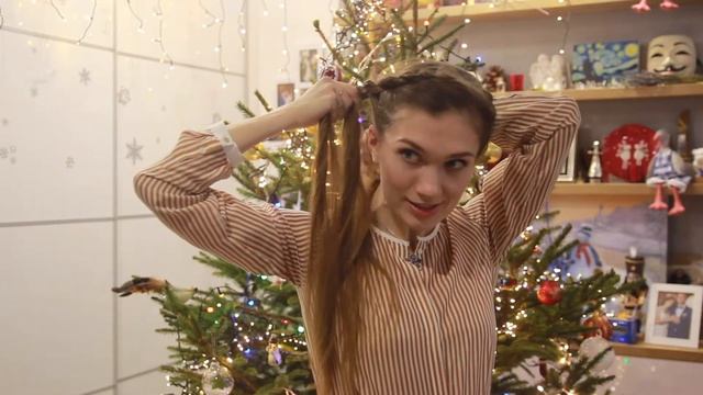 DIY Прически на основе "косы-жгут". Простые прически к Новому году смотреть онлайн