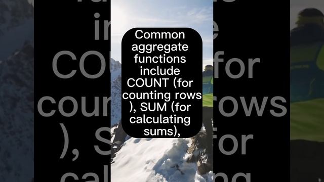 What are aggregate functions? смотреть онлайн