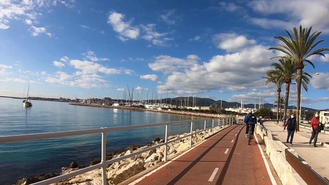 Palma City Beach Side Cycling 🚴🌴 Palma de Mallorca, Spain 2022🇪🇸 Paseo Maritimo смотреть онлайн