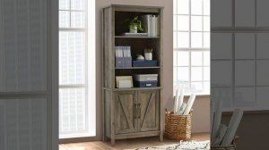 Rustic Bookshelf 3 Shelf Bookcase With Doors Farmhouse Bookshelves And Bookcases