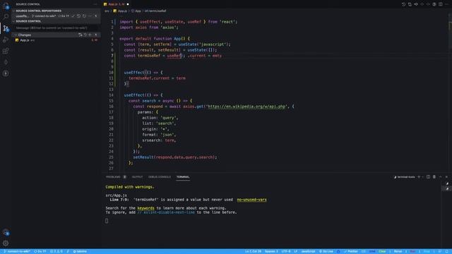 ReactJS - get previous state by use ref and use effect to fix search issue смотреть онлайн