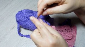 Как  связать юбку крючком из ленточной пряжи мой мастер класс