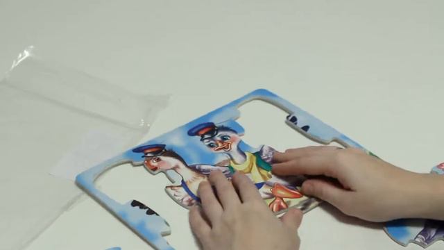 Мягкий пазл "Гусята" от компании Ракета, игра-головоломка для детей смотреть онлайн