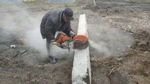 железобетонная свая распил бензорезом штиль с 6 на 4 метра