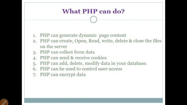 PHP class 1 about scripting languages