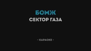 Сектор Газа - Бомж (Караоке)