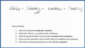 How to Write the Net Ionic Equation for CuCl2 + NaOH = Cu(OH)2 + NaCl