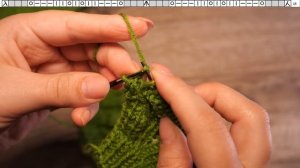 Круглая кокетка «Листья» спицами для детского платья ? Baby Dress with Round Yoke ☘