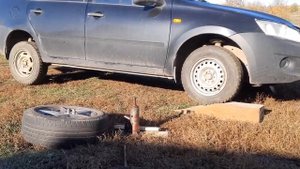 Ставим зимние колёса на Гранту!