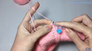 МК красивая и простая линия реглана сверху спицами