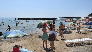 Как выглядит пляж Дома отдыха Туапсе (Голубая бухта)