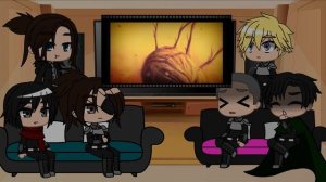 AOT reacts to Our World Trevor Henderson Giants || Gacha Club ||