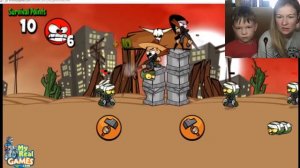 Ч 2. Мультик ИГРА для детей про зомби Zombies Can't Jump Зомби не умеют прыгатьот 3+
