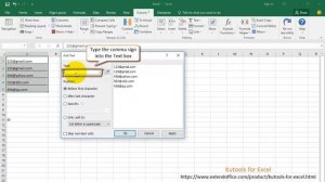 How to add comma at end of cell or text in Excel