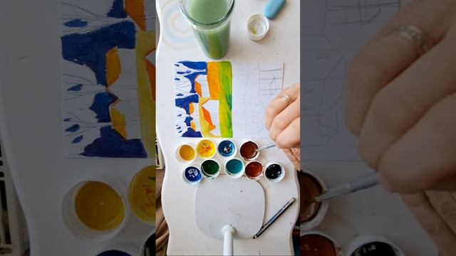 Рисуем Осенний Пейзаж смотреть онлайн