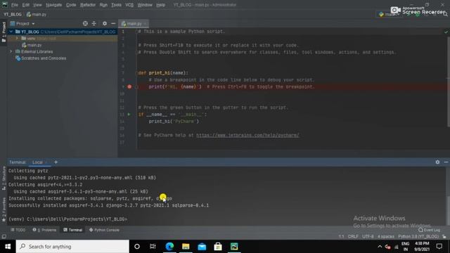 Python Django Project Setup With Pycharm Community Edition | Django Blog Project Setup | [ Hindi ]