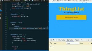 Day 08 - Afternoon, part 11: ThingList - Signing out (Firebase auth) - XTBC 2017 Session 1