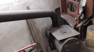 Буржуйка для гаража, бережём дрова.