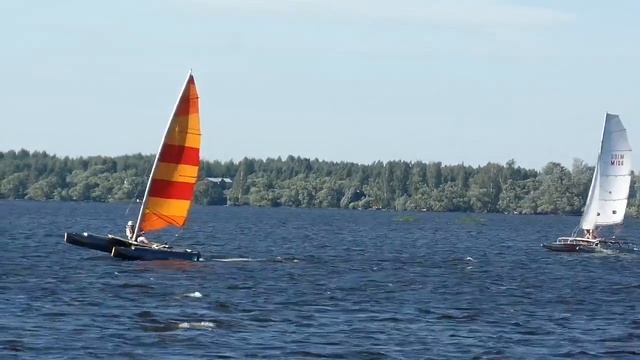 Катамаран Простор на одном баллоне