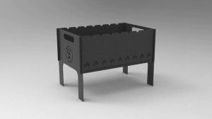 dxf макет для лазерной резки разборного мангала СССР