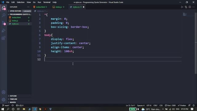 Programming Quotes Generator || JavaScript Project