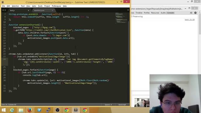 Working on a Chrome extension смотреть онлайн