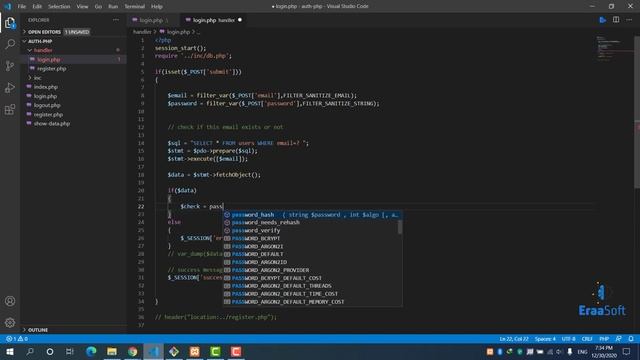 php project - registration system using php and mysql - login