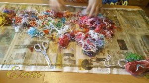 Лоскутная "пицца" из остатков нитей. #лоскутноешитье #лоскутнаяицца #лоскут