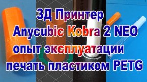 3D Принтер Anycubic Kobra 2 NEO печать пластиком PETG