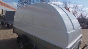 Видеообзор прицепа легкового с пластиковой крышкой.