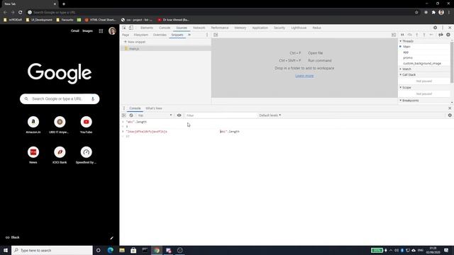 How to Check Length of String using Chrome Dev tool