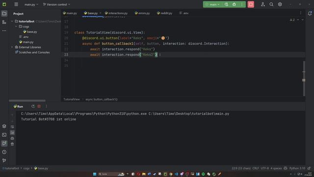 Neues Pycord Feature: Interaction Respond & Edit смотреть онлайн