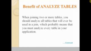 Oracle Analyze Tables| ANALYZE TABLE | Oracle Performance Tuning | Database Performance Tuning