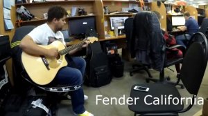 сравнение гитар Yamaha F310 vs Fender California Sonoran