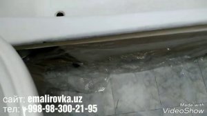Повторное покрытие чугунной ванны после некачественной реставрации в Ташкенте