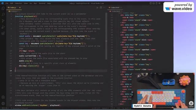 Live Coding Practice (by a coding bootcamp student) - JavaScript Drum Kit