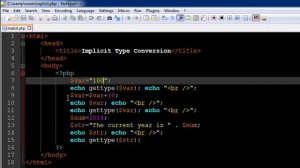 PHP & MySQL Tutorial - 19: Implicit Type Conversion