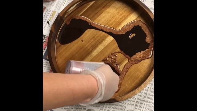 Resin painting Tray full process Tutorial смотреть онлайн