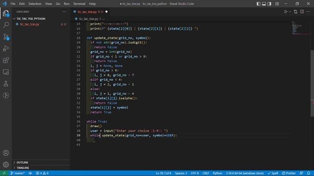 Tic Tac Toe in Python смотреть онлайн