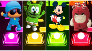 Pocoyo ? Gummy Bear ? Mickey Mouse ? Oddbods Fuse Coffin Dance ? Кто победит? Tiles Hop EDM Rush