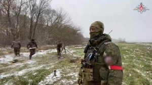 Боевая работа расчётов 120-мм миномётов ЗВО