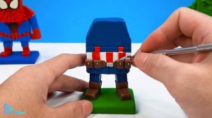 DIY Superheroes Captain America and Iron man mod minecraft with clay ? Polymer Clay Tutorial