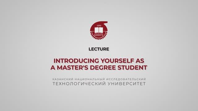 Introducing yourself as a Master's Degree Student