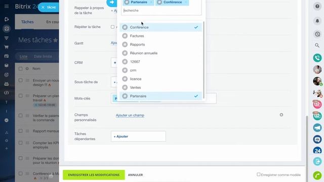 Mots-clés des tâches | Tâches et projets - Bitrix24 смотреть онлайн