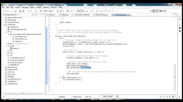 Android Programming Tutorial - CSVListTutorial смотреть онлайн
