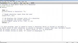 Program 5 #P05 - C Program to Find ASCII Value of a Character || Learning C Programming #C112