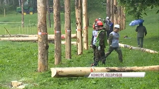Лесорубы показали профессиональные трюки и посоревновались в скорости и ловкости смотреть онлайн