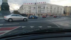 Проезд перекрестков с круговым движением перекресток Площадь Победы город Минск ПДД РБ