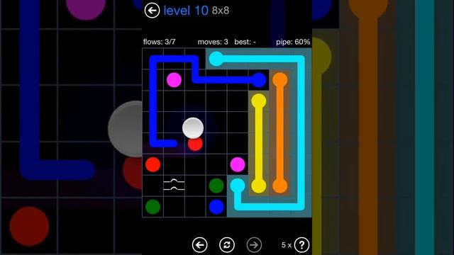 Flow Free Bridges Challenge Pack 8x8 Level 10 Walkthrough