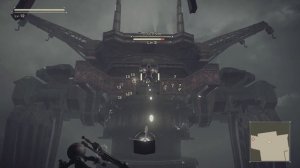 Nier: Automata - City in Ruins Assault: Run to Flight Units Action Set Piece Sequence, Goliath Figh